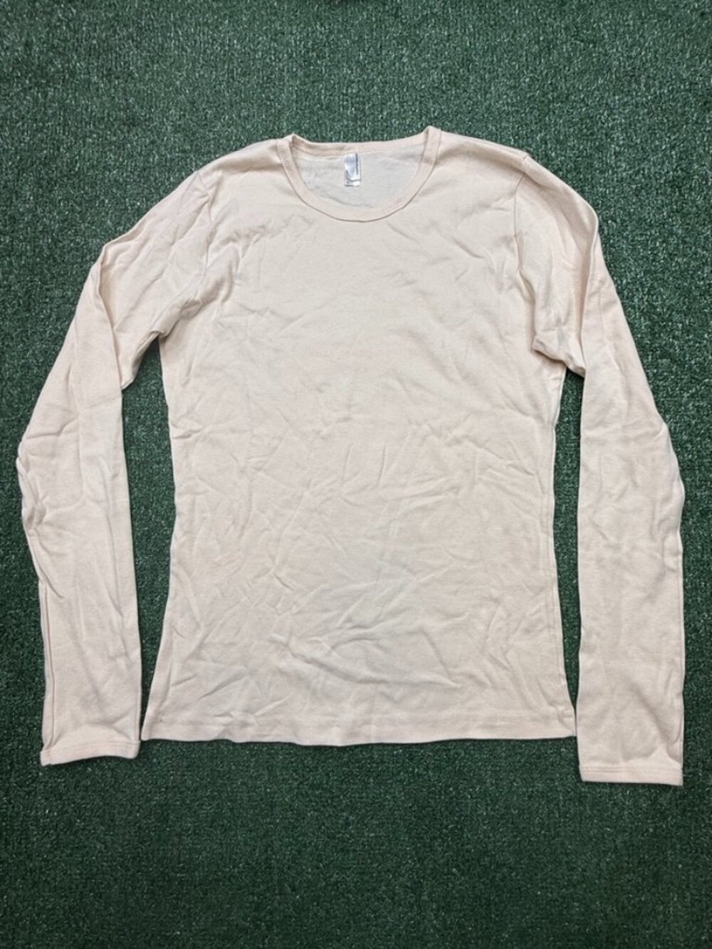 Vintage American Apparel T Shirt Womens Size XL Fitted Y2k Cream